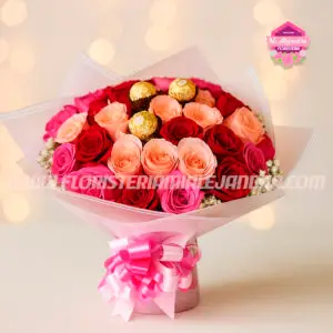 Bouquet 3 Colores con chocolate