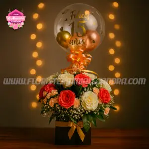 Flores con globos