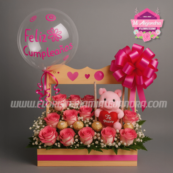 Rosas con Peluche
